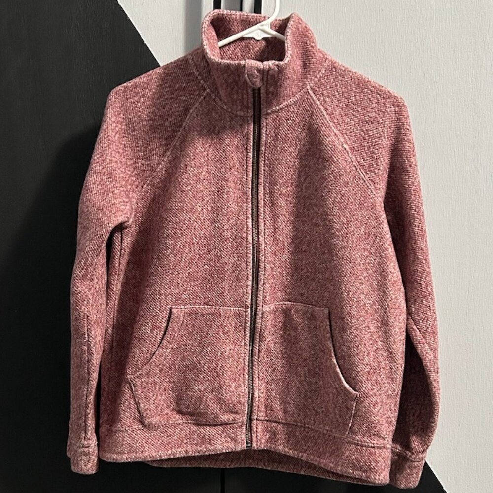 L.L. Bean Heritage Marled/Textured Fleece Zip Cardigan Jacket Women's‎ Size XS